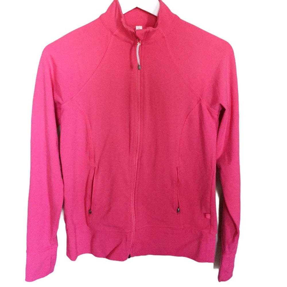 DENVER HAYES Active Sweater/Jacket With Pockets Coral Pink Size XS